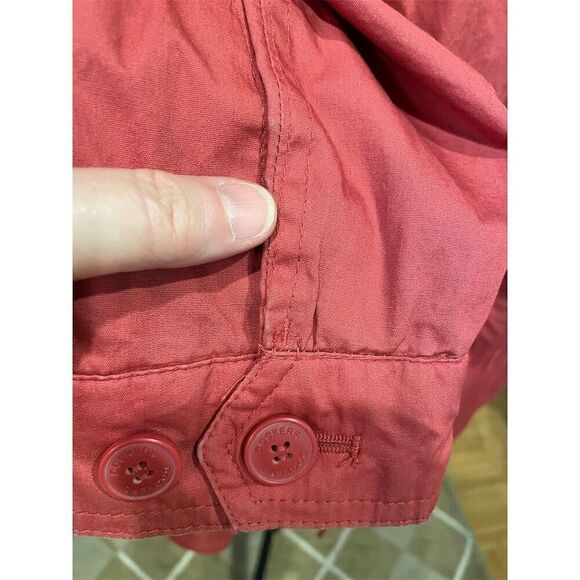 Dockers Men's Red Hooded Windbreaker Jacket Size L Casual Zip-Up - Picture 8 of 15